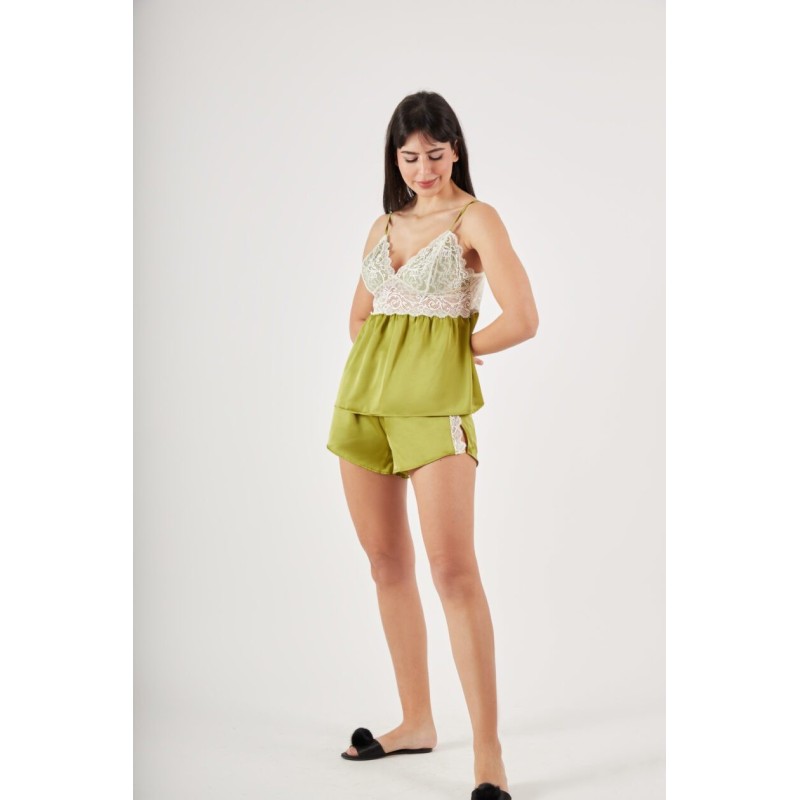 caraco et short satin