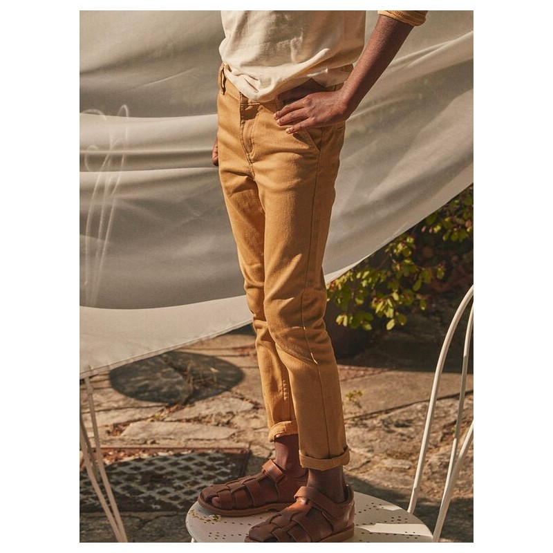 pantalon slim café