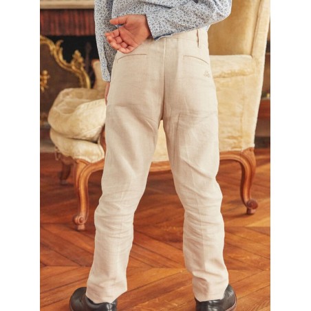 pantalon costume beige