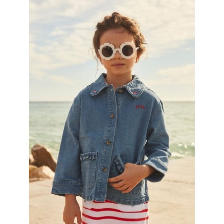 veste en jean petite fleur