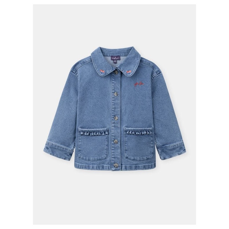 veste en jean petite fleur