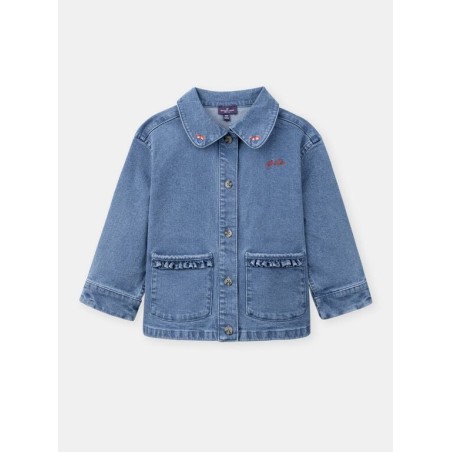 veste en jean petite fleur