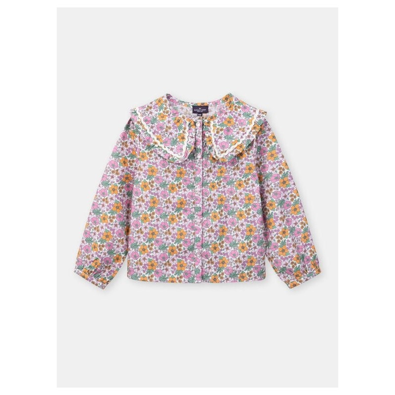 blouse col claudine à fleurs